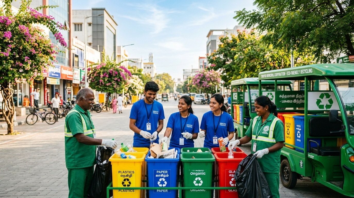 மூலத்திலேயே கழிவு தரம் பிரித்தல் மற்றும் மறுசுழற்சி - Source waste segregation and eco-friendly recycling